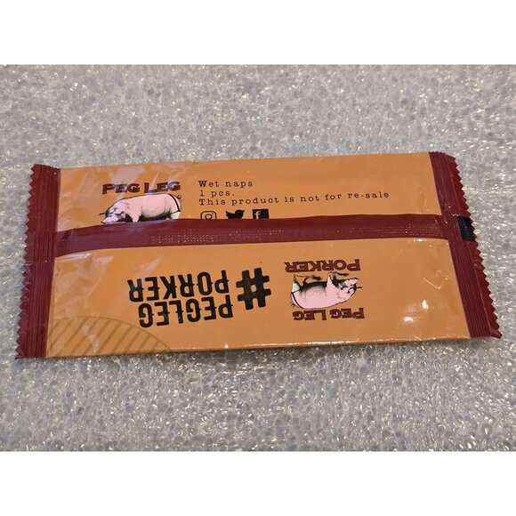 Peg Leg Porker Branded Wet Nap Individual Pack Set of 4 - Picture 3 of 3